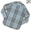 Áo Burberry BBR mầu xanh nhạt dài tay hàng siêu cấp like authen
