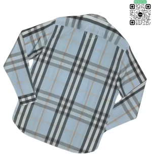 Áo Burberry BBR mầu xanh nhạt dài tay hàng siêu cấp like authen