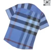 Áo Burberry hàng hiệu tay ngắn mầu xanh kẻ lệch hàng hiệu like auth