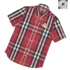 Áo Burberry like auth cộc tay kẻ cân mầu đổ đô hàng hiệu