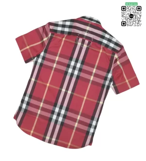Áo Burberry like auth cộc tay kẻ cân mầu đổ đô hàng hiệu