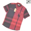 Áo Burberry ngắn tay mầu đỏ sẫm sợi tăm túi chéo hàng hiệu