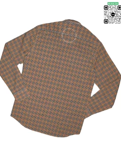 Áo Burberry dài tay kẻ nhỏ mầu vàng be hàng hiệu chính hãng