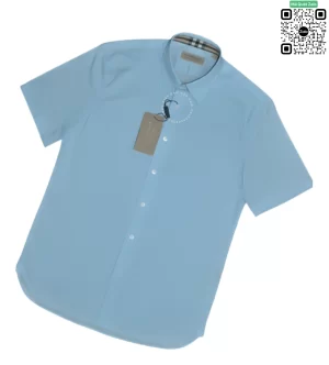 Áo Burberry mầu xanh da trời cộc tay hàng hiệu cao cấp