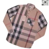 Áo sơ mi Burberry BBR màu vàng be túi chéo vải lụa