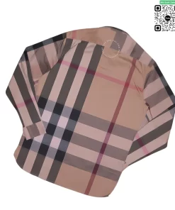 Áo sơ mi Burberry BBR màu vàng be túi chéo vải lụa