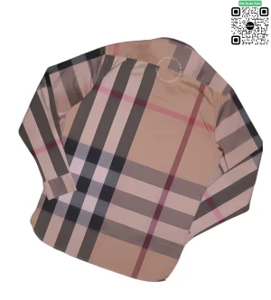 Áo sơ mi Burberry BBR màu vàng be túi chéo vải lụa