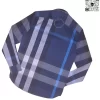 Áo sơ mi Burberry BBR mầu xanh túi chéo sọc trắng hàng hiệu