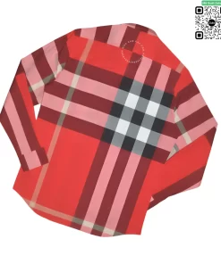 Áo sơ mi Burberry dài tay nam mầu đỏ