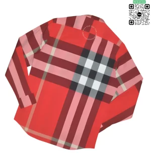 Áo sơ mi Burberry dài tay nam mầu đỏ
