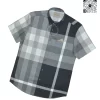 Áo sơ mi Burberry like auth cộc tay mầu trắng đen