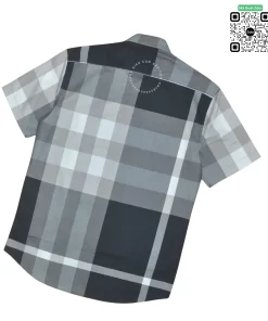 Áo sơ mi Burberry like auth cộc tay mầu trắng đen