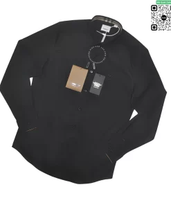 Áo sơ mi Burberry mầu đen check dài tay hàng hiệu cao cấp