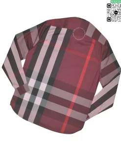 Áo sơ mi nam burberry BBR mầu mận dài tay túi chéo vải sợi tăm