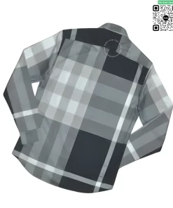 Áo sơ mi nam Burberry dài tay mầu trắng đen kẻ lệch