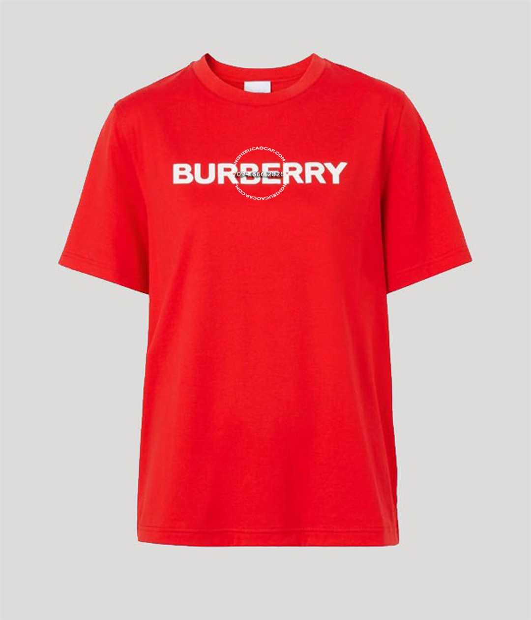 Áo phong cổ tròn Burberry hàng hiệu cao cấp mầu đỏ