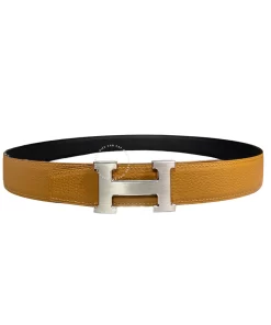 Dây lưng Hermès chính hãng mặt mầu trắng xước hàng authentic HMT4