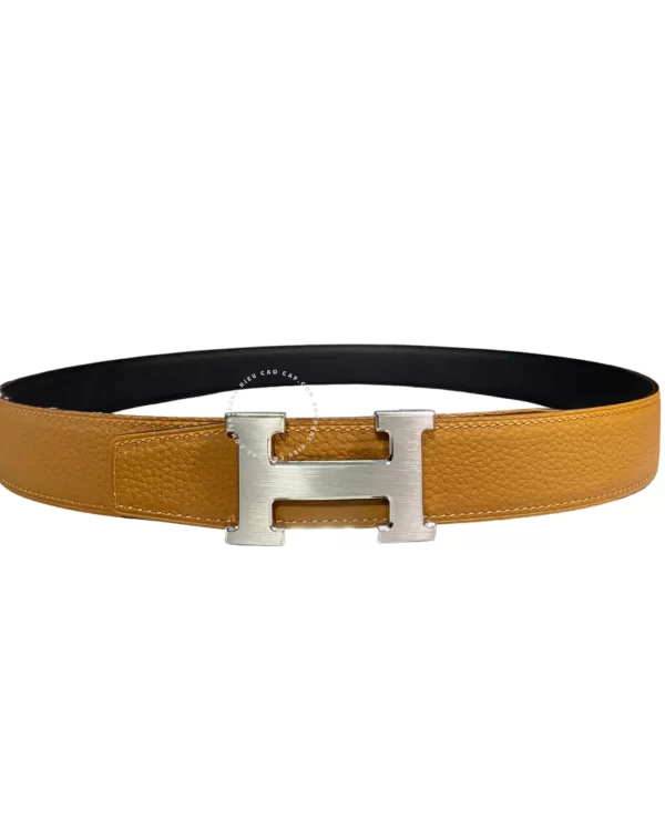 Dây lưng Hermès chính hãng mặt mầu trắng xước hàng authentic HMT4