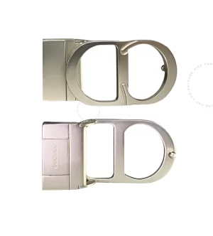 Dây nịt Dior hàng hiệu mặt trắng dây đen đeo hai mặt