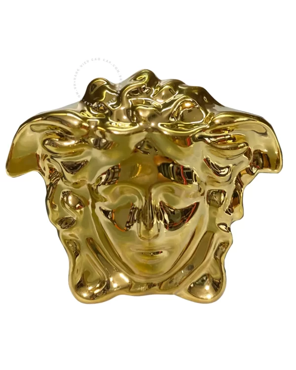 Dây nịt Versace hàng hiệu cao cấp mặt vàng dây đen nhám