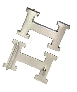 Mặt dây lưng Hermès chính hãng mặt mầu trắng xước hàng authentic HMT4