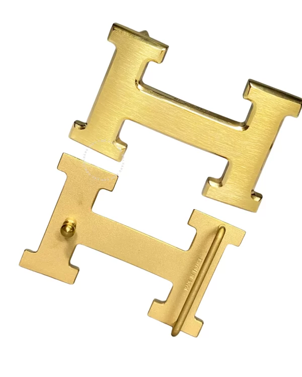 Mặt dây nịt Hermès mầu vàng xước hàng hiệu cao cấp HMV4