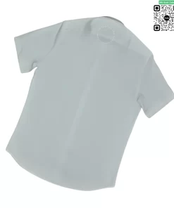 Áo trắng Burberry BBR nam hàng hiệu logo tap trước ngực cộc tay