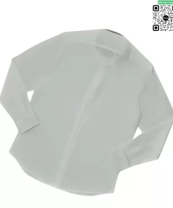 Áo Burberry mầu trắng nam hàng hiệu logo tab trước ngực dài tay