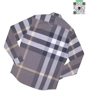 Áo sơ mi nam Burberry dài tay mầu ghi kẻ to hàng chính hãng