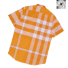 Áo Burberry sơ mi ngắn tay mầu vàng chanh vải thô new onweb