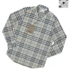 Áo Burberry nam dài tay mầu trắng kẻ nhỏ hàng hiệu chính hãng