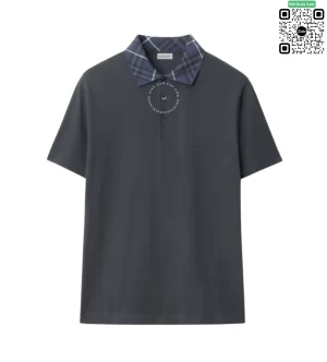 Áo Polo Burberry cao cấp nhập khẩu chuẩn mầu đen ghit check cổ