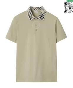 Áo Polo Burberry cổ bẻ sang trọng đẳng cấp mầu vàng nhạt