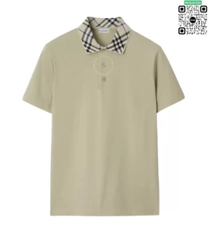 Áo Polo Burberry cổ bẻ sang trọng đẳng cấp mầu vàng nhạt