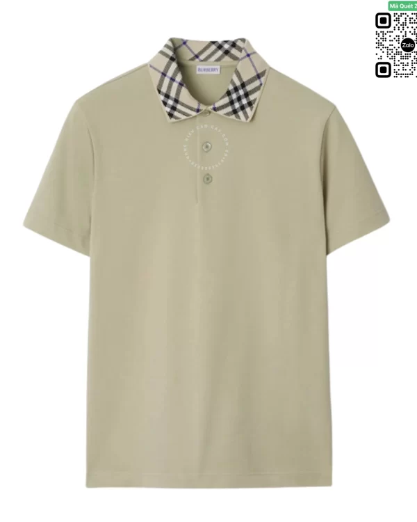 Áo Polo Burberry cổ bẻ sang trọng đẳng cấp mầu vàng nhạt