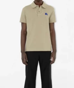 Áo Polo Burberry cổ vàng phong cách hiện đại hàng chuẩn 1 1