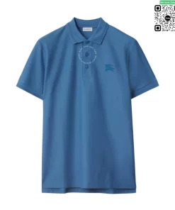 Áo Polo Burberry form chuẩn tôn dáng đẹp mầu xanh hàng hiệu cao cấp