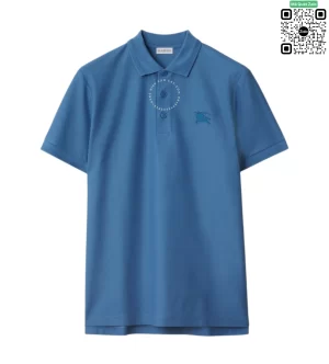 Áo Polo Burberry form chuẩn tôn dáng đẹp mầu xanh hàng hiệu cao cấp