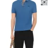 Áo Polo Burberry form chuẩn tôn dáng đẹp mầu xanh hàng hiệu cao cấp