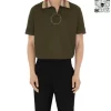 Áo Polo Burberry nam cao cấp chính hãng mầu xanh rêu sợi gai