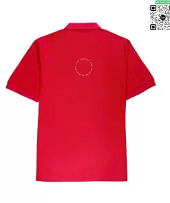 Áo Polo Burberry nam hàng hiệu London mầu đỏ sợi gai logo tb