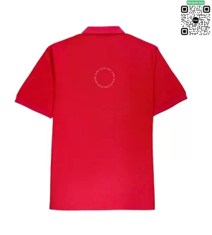 Áo Polo Burberry nam hàng hiệu London mầu đỏ sợi gai logo tb