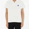 Áo Polo Burberry nam màu trắng đẹp sợi gai hàng like authentic
