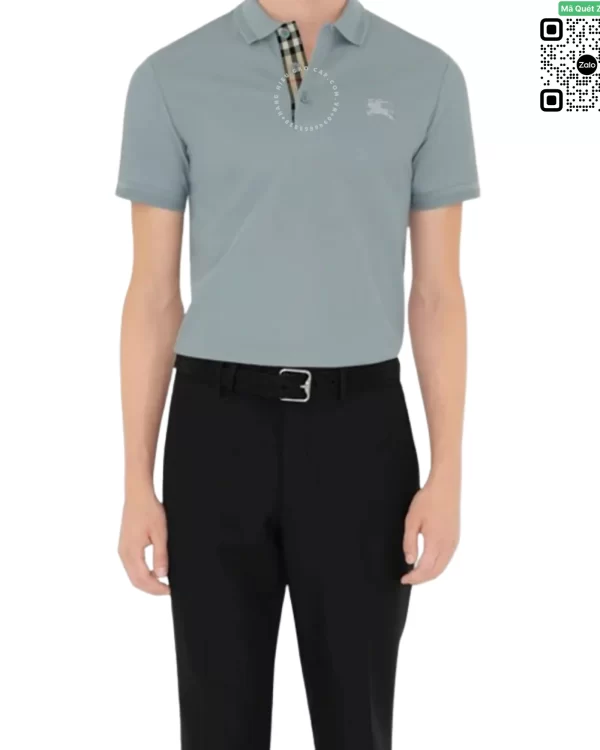 Áo Polo Burberry nam phong cách lịch lãm mầu xanh nhạt