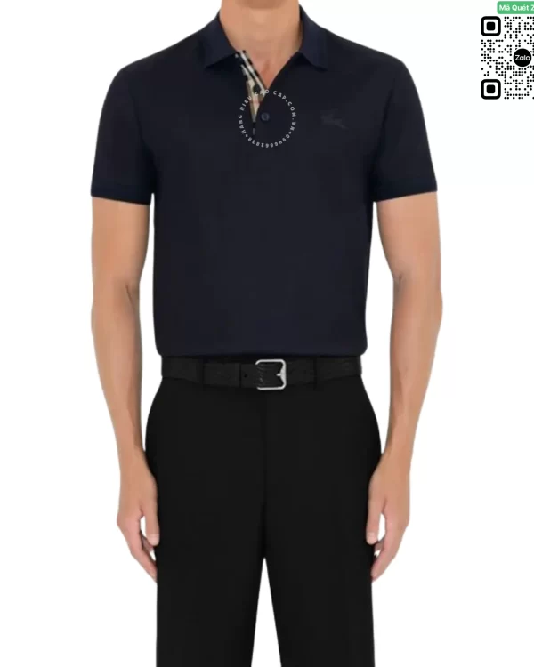 Áo Polo Burberry nam thanh lịch quý phái mầu đen hàng hiệu