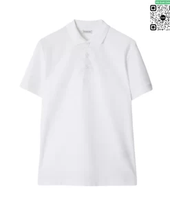 Áo Polo Burberry phối đồ thời trang đẳng cấp mầu trắng hàng authentic