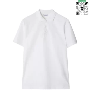 Áo Polo Burberry phối đồ thời trang đẳng cấp mầu trắng hàng authentic