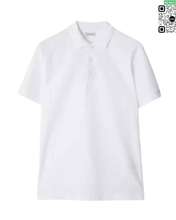 Áo Polo Burberry phối đồ thời trang đẳng cấp mầu trắng hàng authentic