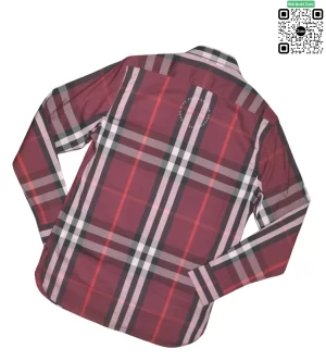 Áo sơ mi Burberry dài tay mầu mận kẻ cân hàng chính hãng