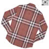 Áo sơ mi nam burberry mầu mận kẻ cân hàng hiệu chống nhăn